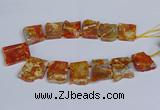 CTD2832 Top drilled 25*30mm - 35*45mm freeform agate beads