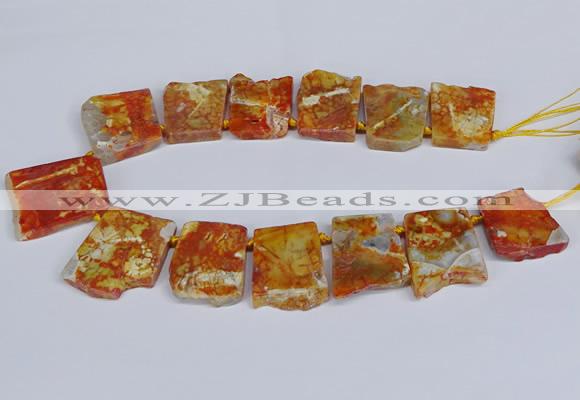 CTD2832 Top drilled 25*30mm - 35*45mm freeform agate beads