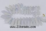 CTD2850 Top drilled 10*20mm - 15*50mm sticks plated quartz beads