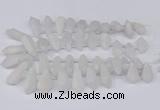 CTD2860 Top drilled 15*20mm - 22*50mm sticks plated quartz beads