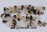 CTD2870 Top drilled 12*25mm - 18*45mm sticks Montana agate beads