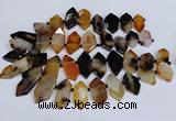 CTD2871 Top drilled 12*25mm - 18*45mm sticks agate gemstone beads