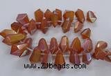 CTD2881 Top drilled 15*20mm - 22*50mm sticks plated quartz beads