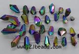 CTD2882 Top drilled 15*20mm - 22*50mm sticks plated quartz beads