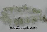 CTD2886 Top drilled 12*20mm - 15*35mm sticks green quartz beads