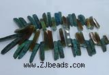 CTD2912 Top drilled 8*35mm - 10*65mm sticks agate beads