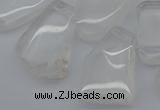 CTD300 Top drilled 15*20mm - 20*25mm freeform white crystal beads