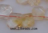 CTD315 Top drilled 15*18mm - 18*20mm faceted freeform citrine beads