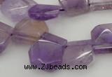 CTD316 Top drilled 15*18mm - 18*20mm faceted freeform ametrine beads