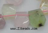 CTD317 15*18mm - 18*20mm faceted freeform multicolor quartz beads