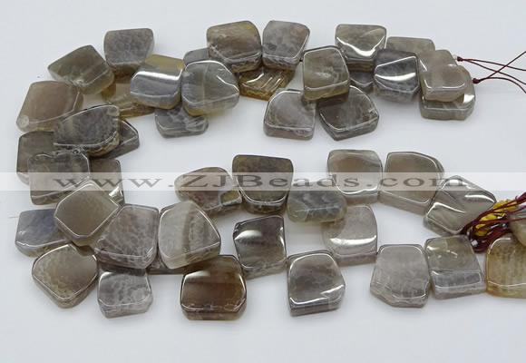 CTD340 Top drilled 15*20mm - 25*30mm freeform agate beads