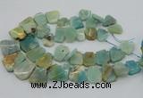 CTD3512 Top drilled 15*20mm - 25*30mm freeform amazonite beads