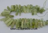 CTD3519 Top drilled 10*20mm - 12*40mm sticks New jade beads