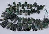 CTD3521 Top drilled 10*20mm - 12*40mm sticks kambaba jasper beads