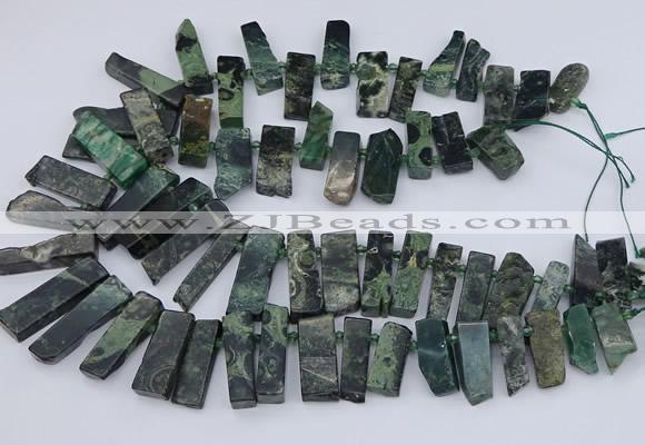 CTD3521 Top drilled 10*20mm - 12*40mm sticks kambaba jasper beads