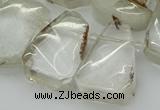 CTD3534 Top drilled 15*20mm - 25*30mm freeform green phantom quartz beads