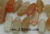 CTD3542 Top drilled 6*16mm - 8*35mm freeform moonstone beads