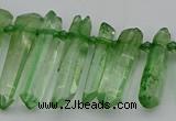 CTD3549 Top drilled 6*20mm - 8*35mm sticks quartz beads wholesale