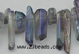 CTD3551 Top drilled 10*20mm - 12*30mm sticks plated quartz beads