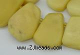 CTD3572 Top drilled 15*18mm - 22*30mm freeform yellow jade beads