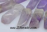 CTD3587 Top drilled 10*20mm - 12*40mm sticks lavender amethyst beads