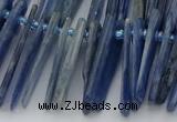 CTD3595 Top drilled 2*15mm - 5*40mm sticks blue kyanite beads