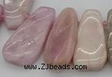 CTD3598 Top drilled 10*22mm - 15*45mm freeform kunzite gemstone beads