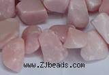 CTD3606 Top drilled 10*14mm - 13*18mm nuggets Chinese pink opal beads