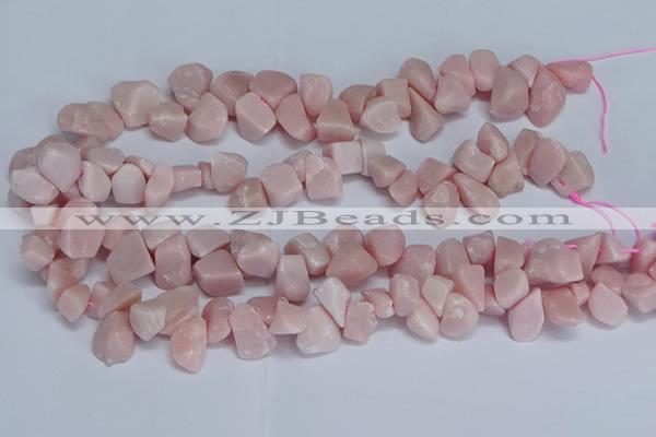 CTD3606 Top drilled 10*14mm - 13*18mm nuggets Chinese pink opal beads