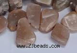 CTD3607 Top drilled 10*14mm - 13*18mm nuggets moonstone beads