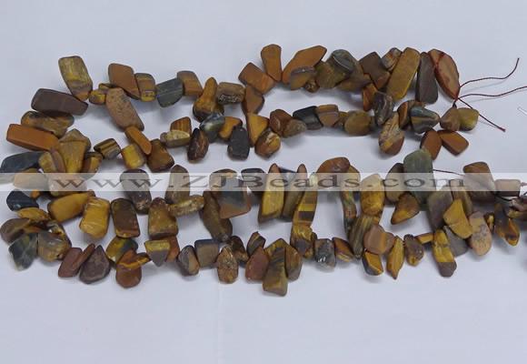 CTD3616 Top drilled 10*14mm - 13*18mm nuggets yellow tiger eye beads