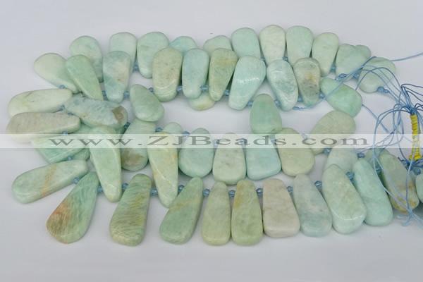 CTD3648 Top drilled 10*20mm - 15*45mm freeform amazonite beads