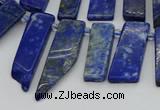 CTD3654 Top drilled 6*15mm - 10*25mm sticks lapis lazuli beads