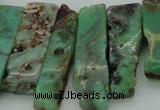 CTD368 Top drilled 10*25mm - 10*45mm wand Australia chrysoprase beads