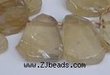 CTD3681 Top drilled 15*20mm - 25*30mm freeform plated white crystal beads