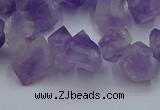 CTD3705 Top drilled 5*8mm - 15*20mm faceted nuggets amethyst beads