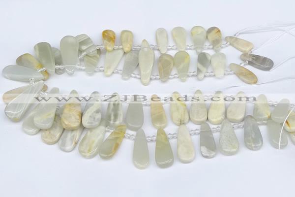 CTD3714 Top drilled 10*20mm - 15*45mm freeform moonstone beads