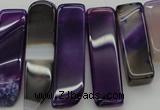 CTD372 Top drilled 10*20mm - 12*55mm wand purple agate beads