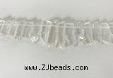 CTD3720 Top drilled 8*20mm - 10*50mm sticks white crystal beads