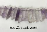 CTD3722 Top drilled 8*20mm - 10*50mm sticks light amethyst beads