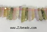 CTD3728 Top drilled 8*20mm - 10*50mm sticks mixed quartz beads