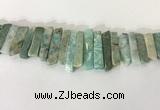 CTD3735 Top drilled 8*20mm - 10*50mm sticks amazonite gemstone beads