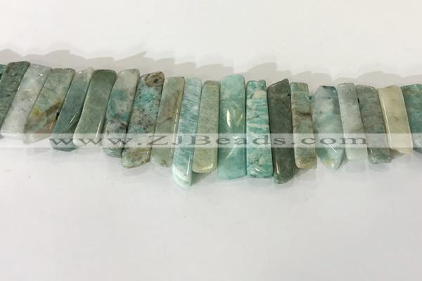 CTD3735 Top drilled 8*20mm - 10*50mm sticks amazonite gemstone beads