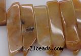 CTD374 Top drilled 10*20mm - 12*50mm wand yellow jade beads