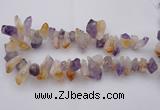CTD376 Top drilled 15*20mm - 18*25mm nuggets amethyst & citrine beads