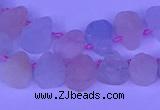 CTD3853 Top drilled 8*10mm - 10*12mm freeform morganite beads