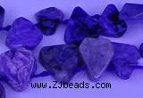 CTD3871 Top drilled 8*8mm - 12*13mm freeform charoite beads
