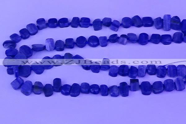 CTD3885 Top drilled 8*10mm - 10*14mm freeform blue kyanite beads