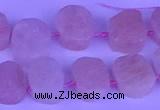 CTD3891 Top drilled 12*16mm - 13*17mm freeform morganite beads