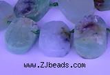 CTD3896 Top drilled 12*16mm - 13*18mm freeform Australia chrysoprase beads